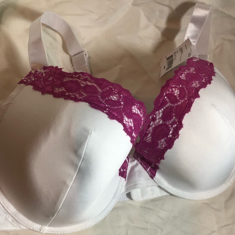 NWT Sears 40D White & Purple Lace